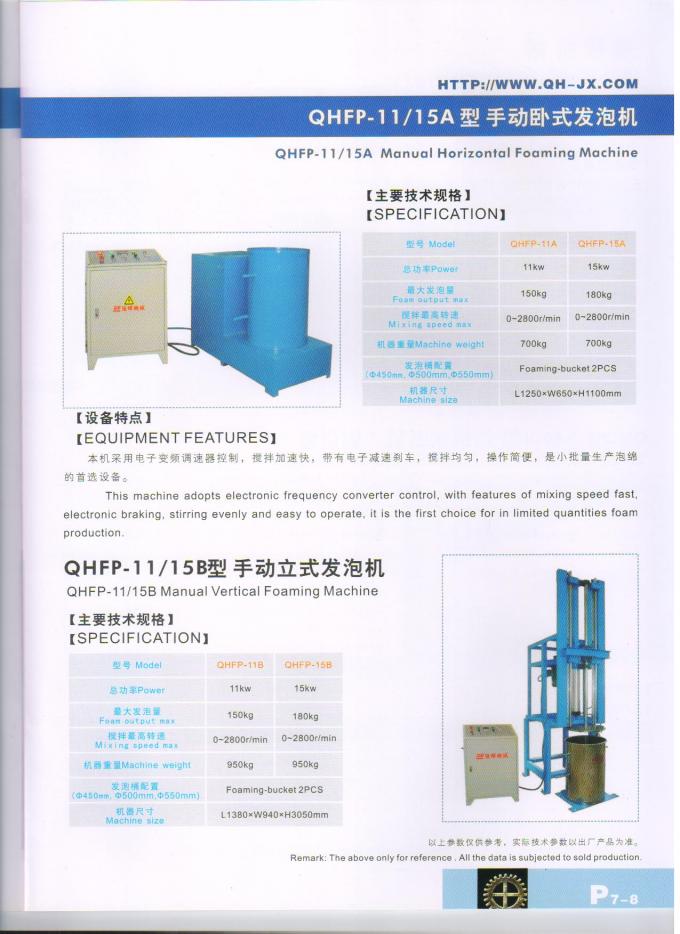 Easy Operated Manual Foam Mattress Making Machine , PU Foam