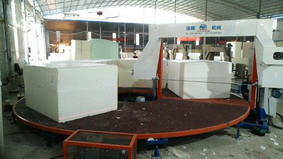 1200mm Cutting Height Horizontal Foam Slicing Machine With 7.5KW Power / PLC Control System